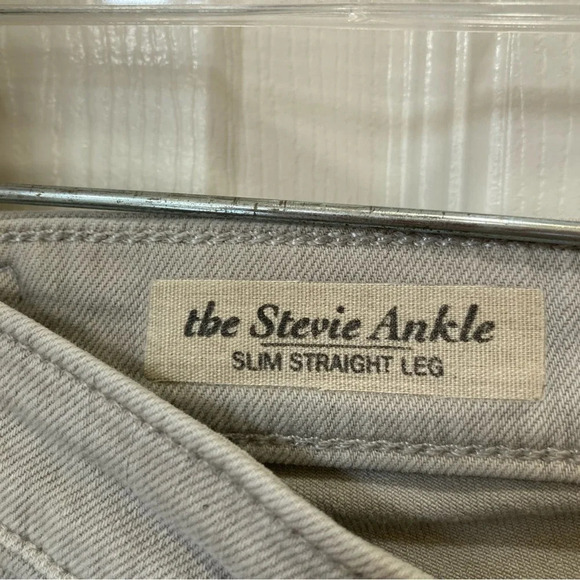AG ADRIANO GOLDSCHMIED “Stevie” Ankle Gray Jeans Size 27 - Picture 5 of 9